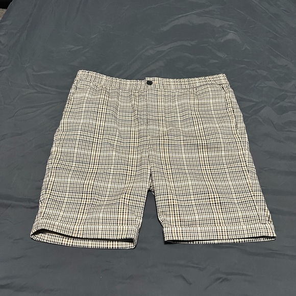 H&M Shorts Hm Mens Large Plaid Browncream Shorts With Strings Poshmark